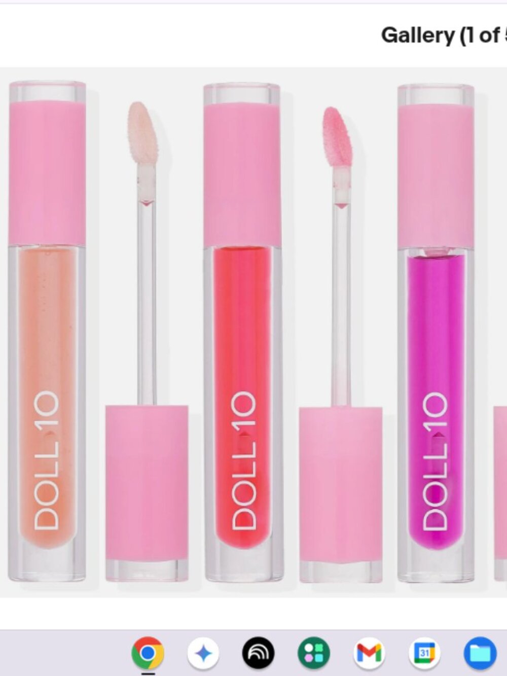Doll 10 Perfect Pout HydraPlump Lip Water Gloss Trio A648928 NEW